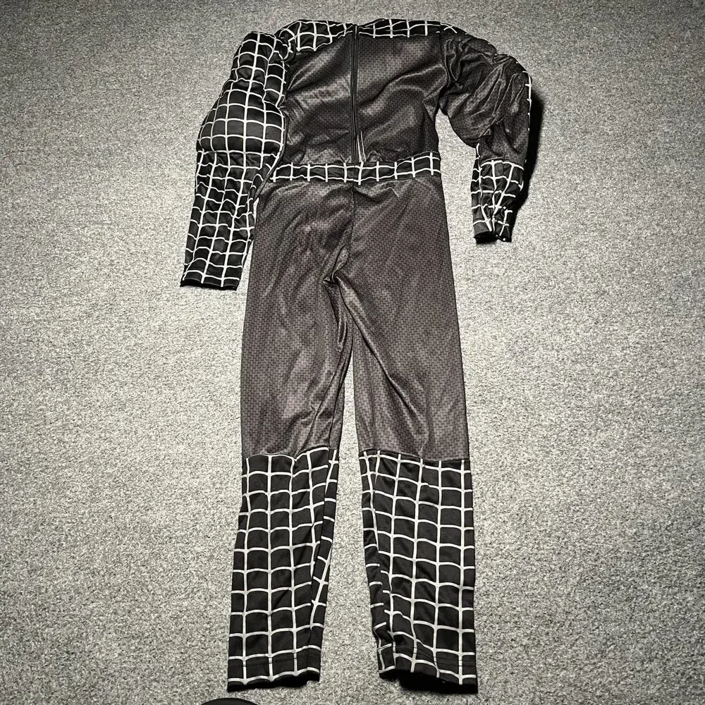 Vintage 2007 Spider-Man 3 Movie Costume Kids 7-8 Black Muscle Suit No Mask - Picture 9 of 10